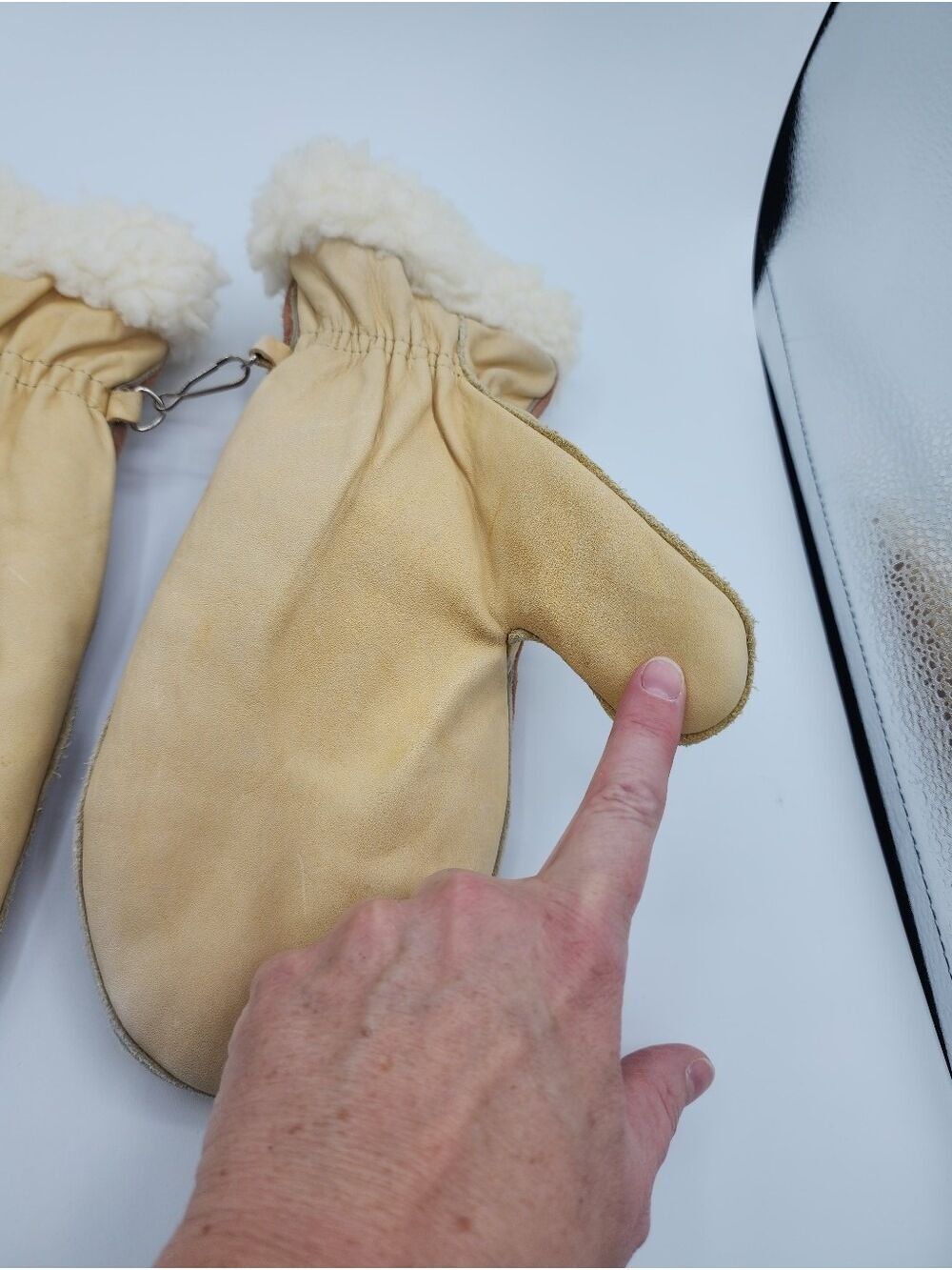 Vintage Leather Suede Mittens NWT #2958 - Picture 7 of 13